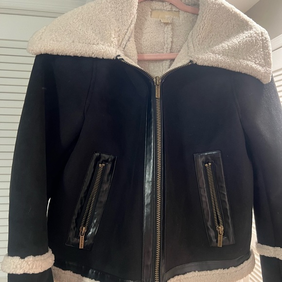 Michaels Jackets & Blazers - Michaels Black and Cream Teddy Jacket